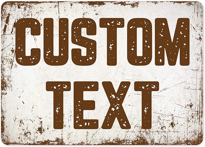 Custom Sign, Custom Street Sign, 11 Font Colors, 13 Font Styles, 4 Hole Options, 22 Sizes, 10x14 Inches, Rust Free DiBound, Fade Resistant, Made in USA by My Sign Center (Rustic)