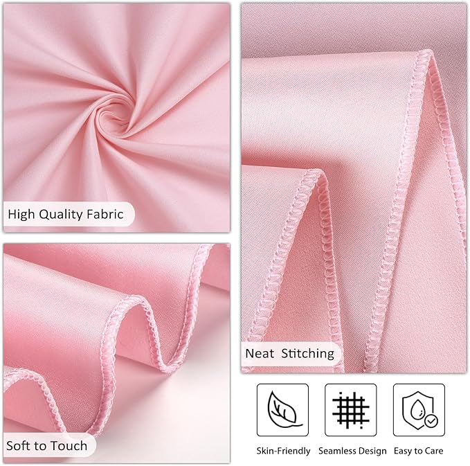 8 Pack Pink Tablecloth 60 x 102 Inch Rectangular Tablecloths for 6 Foot Rectangle Tables, Wrinkle Resistant Pink Table Cloth Washable Polyester Fabric Table Covers for Buffet Wedding Party Banquet