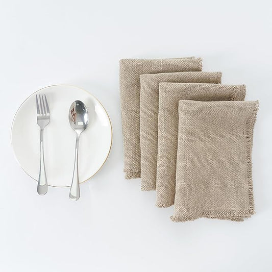 100% Pure Linen Table Runner 106 Inches Long-Super Thick Noble 14 x 106 Inch Cloth Dining Table Runner for Wedding, Parties, Everyday, Holidays (18 x 18 Inch Linen Napkins Set of 4)