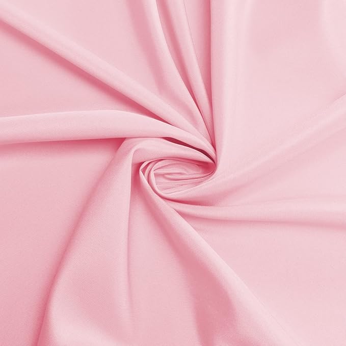 sancua Round Tablecloth - 70 Inch - Water Resistant Spill Proof Washable Polyester Table Cloth Decorative Fabric Table Cover for Dining Tables, Buffet Parties and Camping, Pink