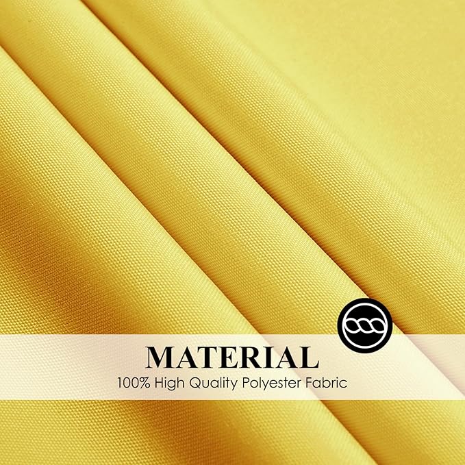 Round Tablecloth 6 Pack 90 Inch Yellow Tablecloths Washable Decorative Linen Polyester Table Clothes Cover for Dining Table Banquets Buffet Parties and Wedding