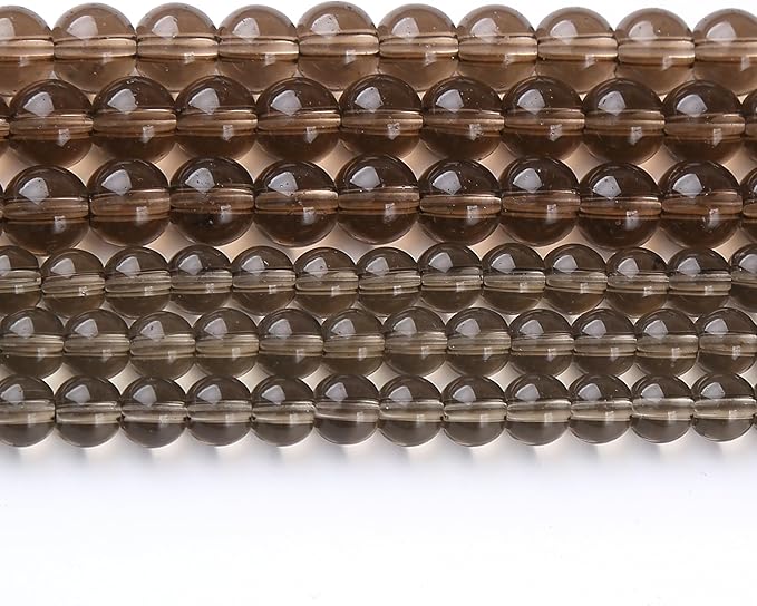 Tawny Glass Stone Beads Gemstone Round Crystal Energy Jade Beads Stone Beads for Jewelry Making DIY Bracelet Necklace Jewelry Making 1 Strand 15.5inch 66PCS 6MM