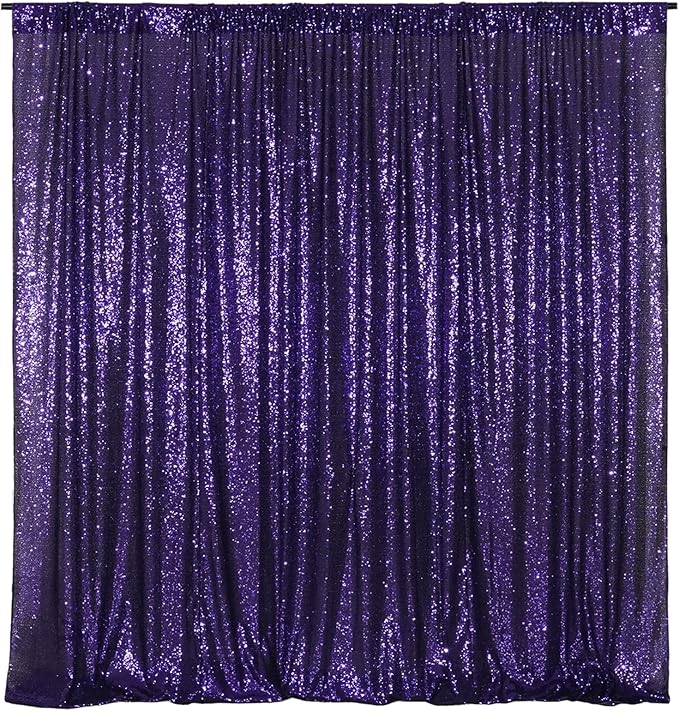 Poise3EHome 2Ft x 8Ft Champagne Sequin Backdrop Curtain, Glitter Thick Satin Sequin Background Drapes, Sparkly Opaque Photography Curtain,Xmas Thanksgiving Backdrop for Wedding Party Festival Decor