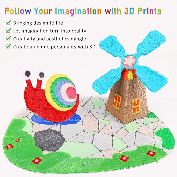FIROS PLA 3D Pen Filament Refills Pack, 32 Colors 3D Pen PLA Filament, Each Color 16.4 ft,3D Printing Pen PLA Filament, Compatible with SCRIB3D MYNT3D 3D Pen, Not Suitable for 3Doodler