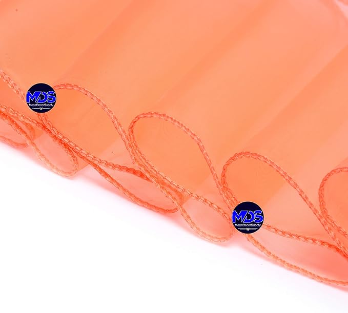 MDS Pack of 150 PCS Organza Chair Sashes Wider Dining Chair Bows Ribbon Tie Back for Wedding Party Birthday Bridal Shower Reception Event Banquet Home Chair Cover Decoration - Light Orange
