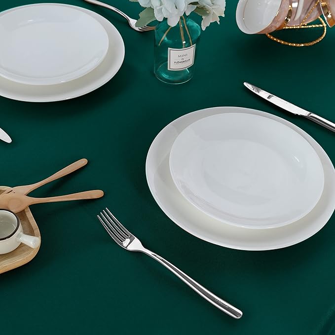 Fitable Square Tablecloth 60x60 inch Tablecloth Stain and Wrinkle Resistant Washable Polyester Table Cloth for Buffet Parties and Camping, Green