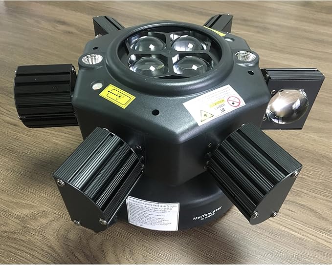 DJ Party Light, 150W RGBW 4in1 LEDs Stage Lights, DMX 512 Control Infinite Rotation With Sound Activated for Wedding, Party and Live House