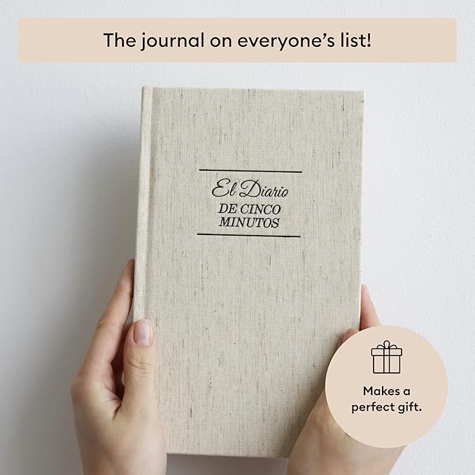 Intelligent Change Spanish Five Minute Journal, Original Daily Gratitude Journal, Reflection & Manifestation Journal for Mindfulness, Undated Daily Journal, Plastic-Free