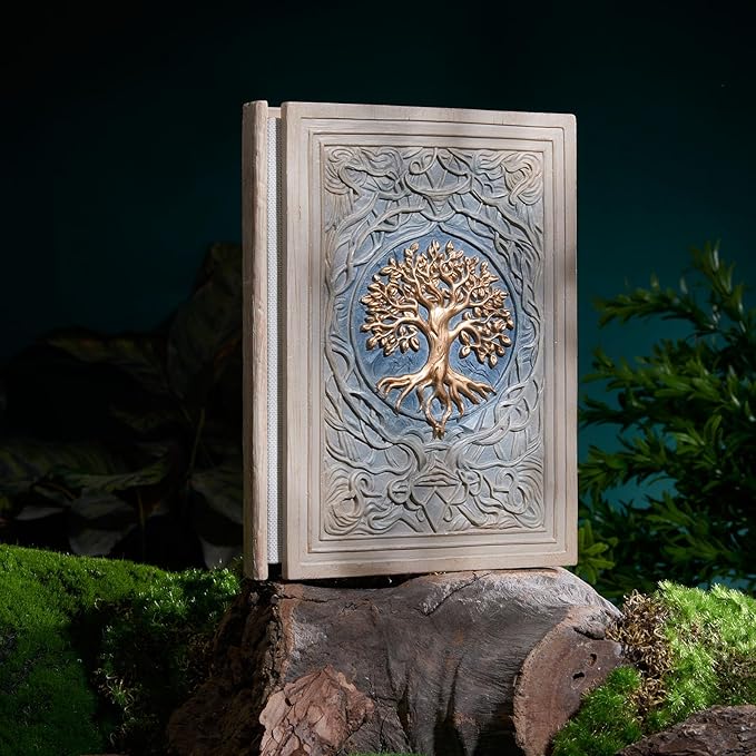 3D Embossed Tree of Life Notebook - Celtic Style Journal with Retro Mythology Design, Hardcover Blank Pages sketchbook (100 sheets/200 pages). Perfect for Writing & Drawing, Desktop Decoration, school supplies, office supplies, Collectible Item. Ideal ...