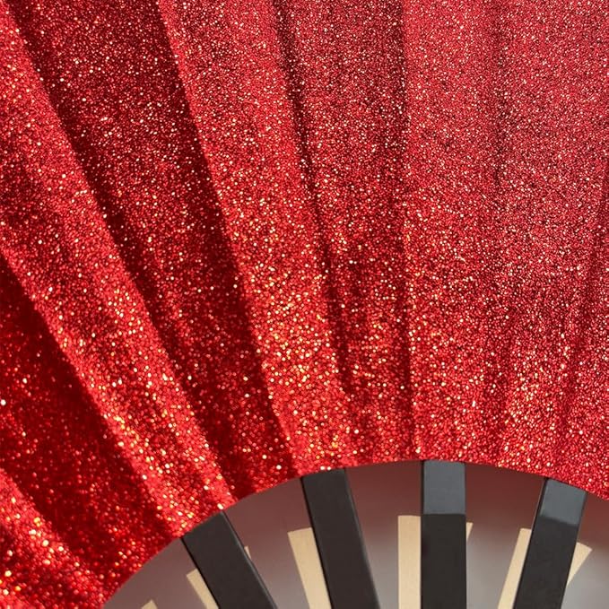 Large Clacking Folding Hand Fans for Line Dancing, Boots on The Ground Rave Hand Fan for Women Foldable, Party, Festival, Decoration