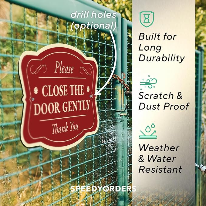 Custom Decorative Outdoor Metal Sign - Personalized Aluminum Driveway Sign, Waterproof, Made in USA - Design 3 Red Brick 42x28 In