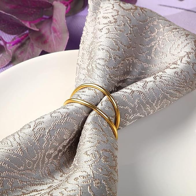 Gold Napkin Rings - 36 PCS Metal Spiral Napkin Rings(Spiral) Napkin Holders Buckles for Family Dinner, Wedding, Party,Table Decorations
