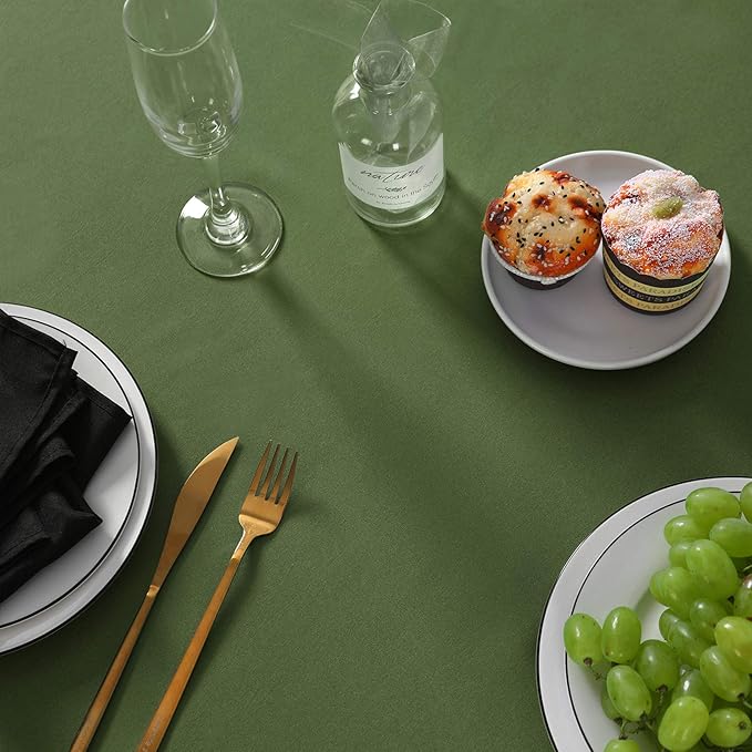 Rectangle Tablecloth 60x120 inch Washable Polyester Fabric Table Cloth for Wedding Party Dining Banquet Decoration（60x120, Willow）