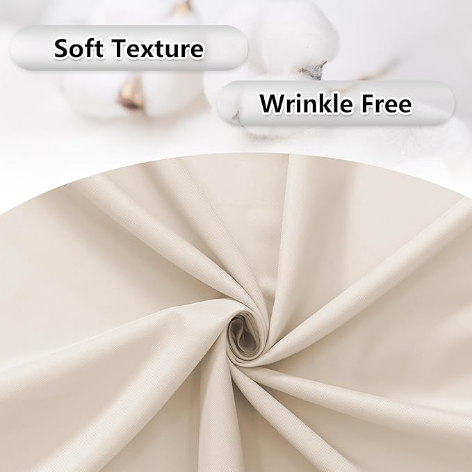 MEETSKY Beige Backdrop Curtains 10ft x 10ft for Wedding Birthday Baby Shower Photography Backdrop Fabric Curtains Drapes Home Window Decorations Rod Pocket Window Drapes,5ft x 10ft, 2 Panels
