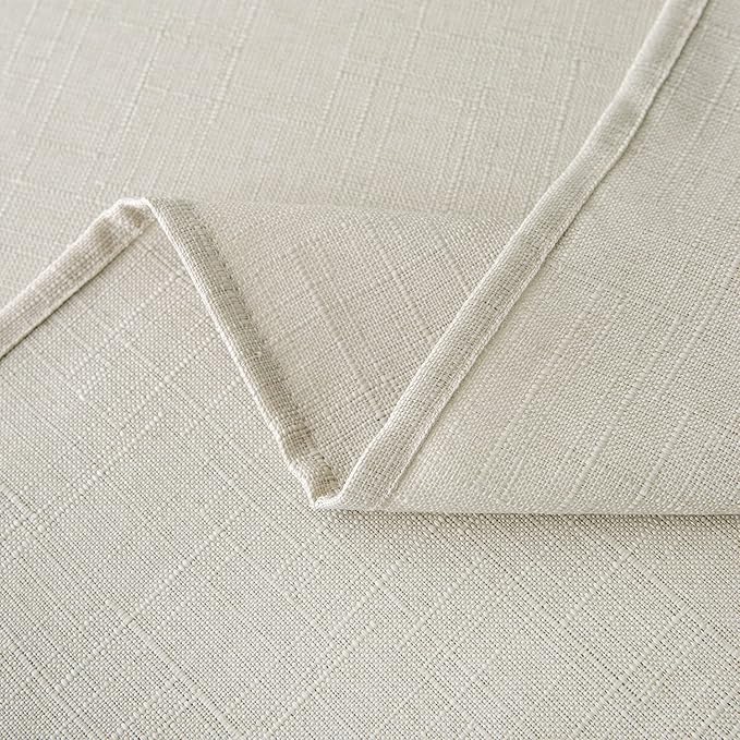 NLMUVW Linen Tablecloth for Rectangle Tables 108 Inch Linen Textured Table Cloth 6 FT Water Resistant Farmhouse Table Cover for Kitchen Dining Party, 54 x 108 Inch