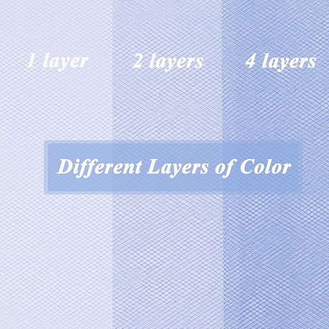 Baby Blue Tulle Fabric Roll 6”by 100 Yards (300 ft) Soft Tulle Spool for DIY Crafting Favor Supplies, Tutus, Wedding, Party Decorations, Gift Wrapping