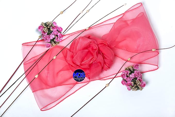 MDS Pack of 300 PCS Organza Chair Sashes Wider Dining Chair Bows Ribbon Tie Back for Wedding Party Birthday Bridal Shower Reception Event Banquet Home Chair Cover Decoration - Coral