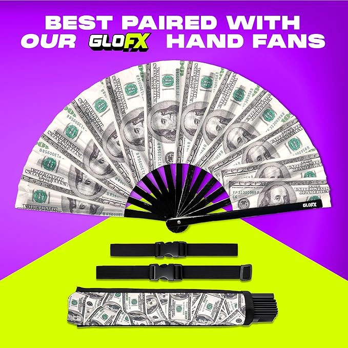 Money Fan Holster – Belt Clip Holder for Folding Hand Fans – Waist Holster Accessory for Festivals, Dance, and Performance Use