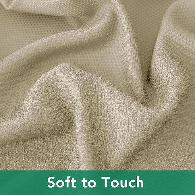 Biscaynebay Textured Fabric Tablecloths 90x156 Inches Rectangular, Natural Water Resistant Tablecloths for Dining, Kitchen, Wedding, Parties etc. Machine Washable