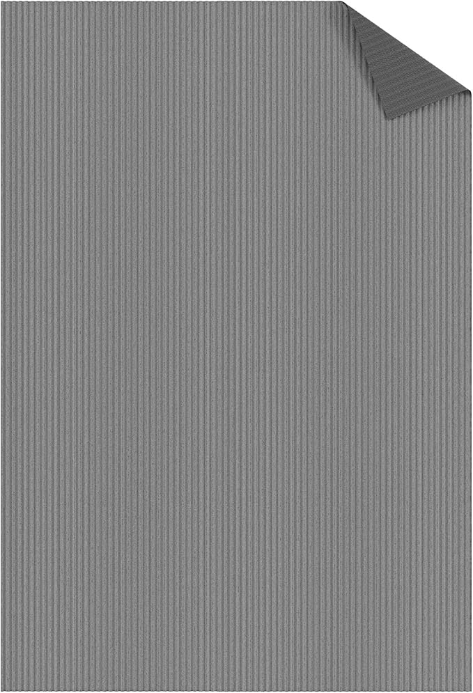 Ottomanson 6'6" x 8' Mud Mat Area Rug Scraper Carpet - Non-Slip, Dirt Trapping for Indoor & Outdoor Use - Ideal for Entryway, Garage, Kitchen, Patio & High-Traffic Areas, Gray