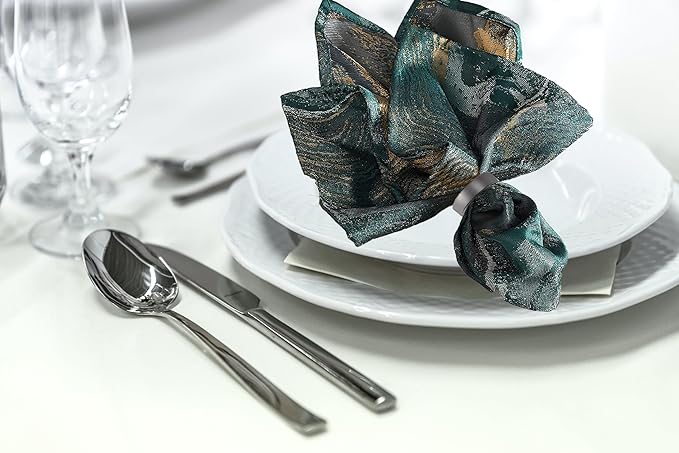 Black Napkin Rings-10 Pcs Stainless Steel Napkin Rings,Metal Napkin Ring for Table Settings Wedding Christmas Party Dinner Table