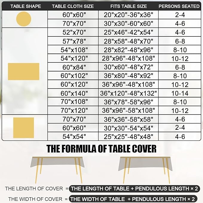 Smiry Rectangle Table Cloth, Waterproof Heavy Duty Vinyl Tablecloths, Wipeable Washable Table Cover for Kitchen and Dining Room (Purple, 60" X 120")