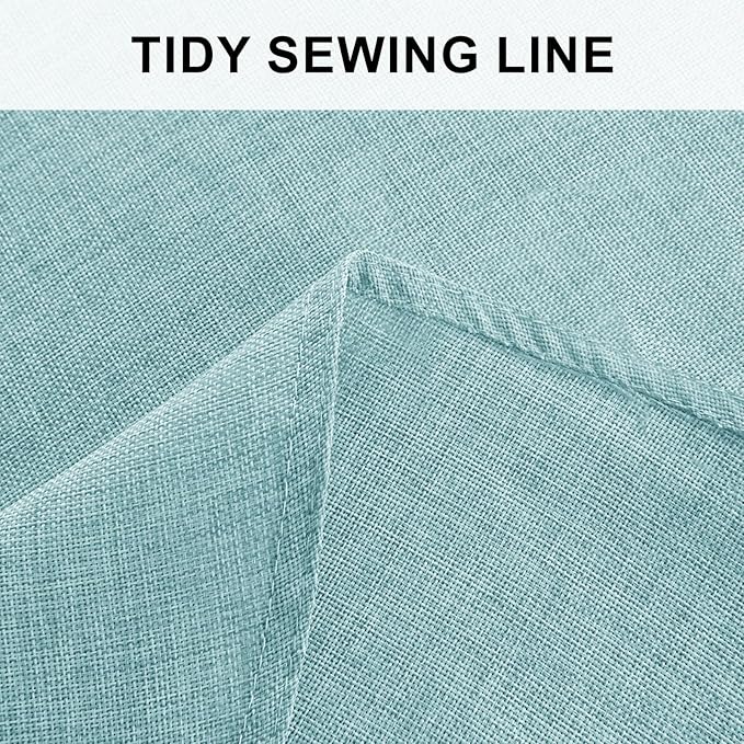 Hiasan Round Tablecloth 120 Inch Linen - Wrinkle and Stain Resistant Washable Polyester Fabric Table Cloth for Dining Room Kitchen Party, Aqua