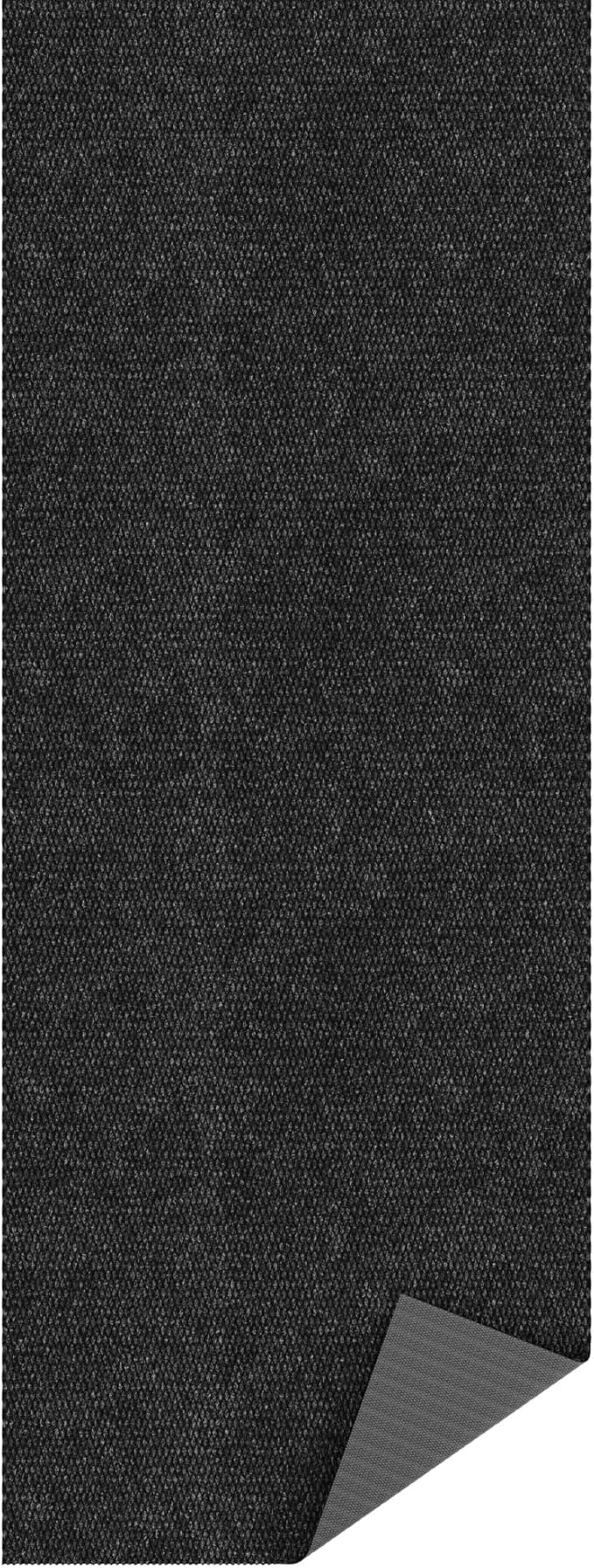 Ottomanson Commercial Scrape Rib Entry Mat – Heavy Duty Ribbed Floor Mat for High Traffic – Non Slip Rubber Back, Waterproof – Indoor Outdoor Use for Offices, Schools, Lobbies, 2' x 18', Black