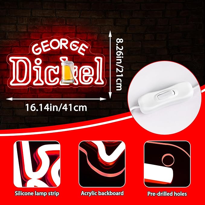 Beer Neon Sign for Wall Decor Bar Signs for Home Bar Lights for Men Bedroom Decor Whiskey LED Neon Sign for Man Cave Pub Store Party Club Game Room Decoration Gifts for Men Size16.1 * 8.3in(JTD243)