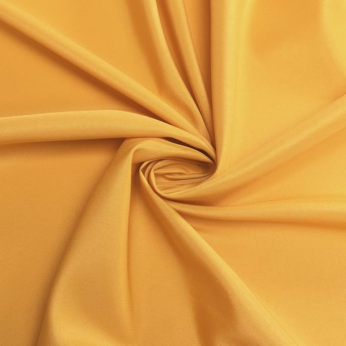 sancua Round Tablecloth - 48 Inch - Water Resistant Spill Proof Washable Polyester Table Cloth Decorative Fabric Table Cover for Dining Tables, Buffet Parties and Camping, Gold