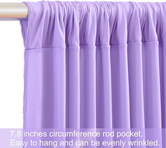 40ft x 12ft Lavender Backdrop Curtains Wrinkle Free Backdrop Curtain for Wedding Parties Lilac Fabric Backdrops Drapes Back Drop Cloth Bridal Shower Stage Curtains Wedding Decorations for Reception