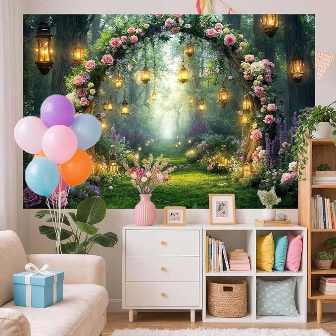 12x10ft Purple Flower Wedding Photography Backdrop Lavender Floral Wedding Bridal Photography Backdrop Anniversary Birthday Baby Shower Girl Party Banner Photo Booth Props Background Wall Decor