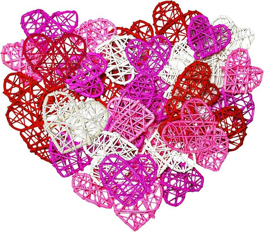 36pcs Valentine's Day Rattan Balls Heart Balls Decoration for Home Decoration Valentine's Day