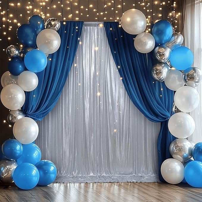 Outpain 10x10ft Silver Sequin Backdrop Curtains -Heavy Duty Gold Photography Backdrops with Non-Shedding Glitter, Wrinkle-Free Stage Drapes for Wedding/Christmas/Studio Shoots (5x10ft 2 Panels)