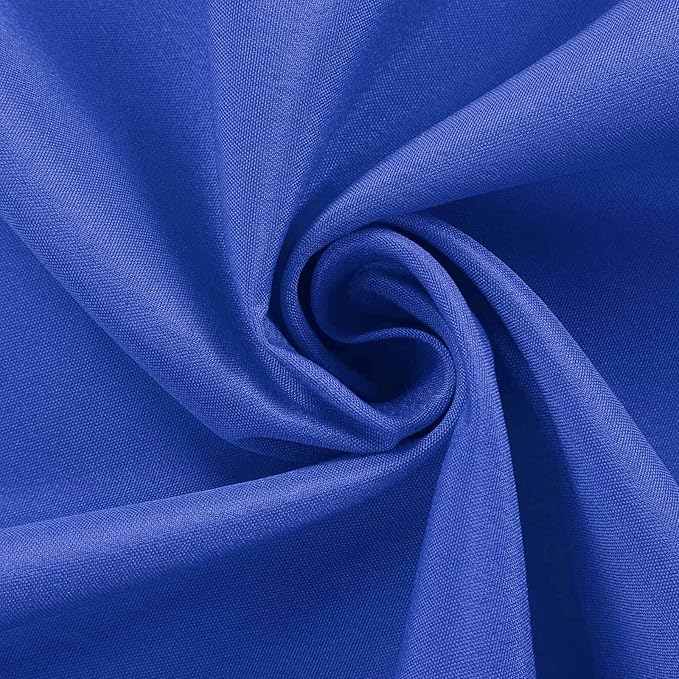 Efavormart Round Tablecloth, 132 Inch Stain & Wrinkle Resistant Washable Table Cloth, Decorative Polyester Fabric Table Cover for Banquet, Wedding, Dining- Royal Blue