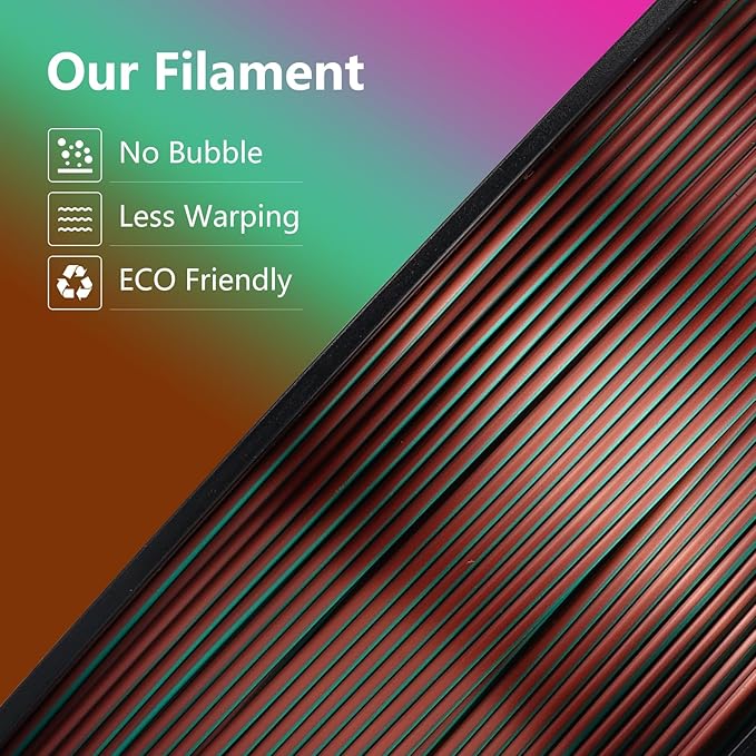 Kingroon 16KG PLA Filament Bundle+Triple Color Silk PLA Filament Bulk 3D Printer Filament 1.75MM,for Most FDM 3D Printer，1KG X 16 Spools