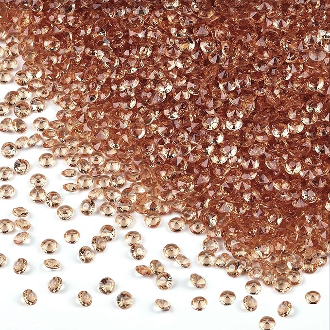 10000Pcs Crystal Acrylic Diamond Fake Gems Vase Filler, 4.5mm Faux Diamonds for Table Scatter Wedding Party, Bridal Shower, Birthday Decoration, Coffee