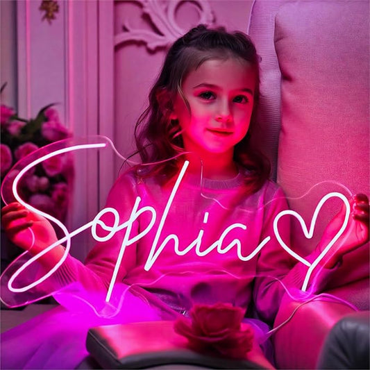 SELICOR Personalized Neon Signs Led Neon Signs Light for Bedroom Wedding Birthday Party Home Décor Custom Neon Sign Bar Store Logo Neon Sign (Optional 10" to 60")