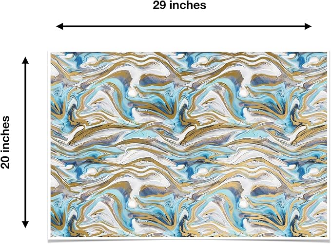 Colors of Rainbow Beautifully Designed Print Tissue Paper (12 Sheets, 20 inch X 29 inch) for Decoupage Gift Wrapping Gift Bag Party Decoration Craft Project Handmade Items (Marbleized)