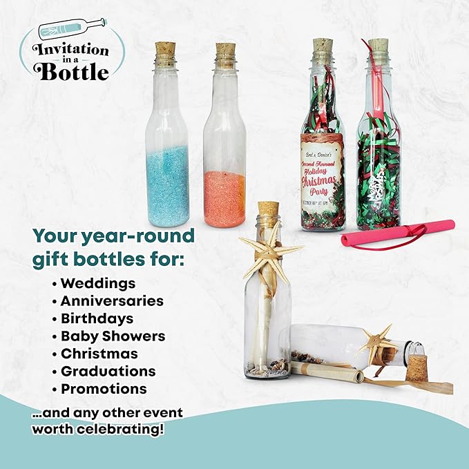 Plastic Bottles & Corks Set (20) - Clear PET Plastic Potion Bottles with Cork - Small Bottles with Cork & Tiny Jars with Cork Bottles, Message in Plastic Bottle, DIY Crafts