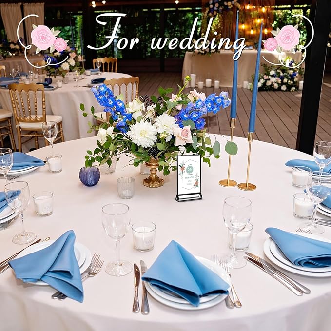 12 Pack Acrylic Sign Holders with Black Border Table Sign Number Holders Double Sided Clear Frame for Wedding Restaurant Picture Centerpiece Party Anniversary(4 x 6 Inch)(4 x 6 Inch)