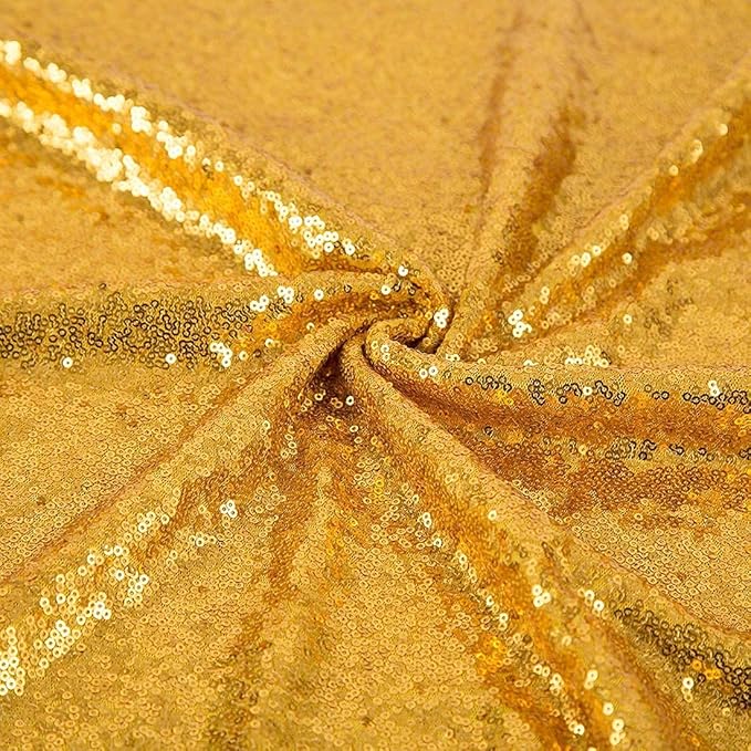 Gold Sequin Backdrop Curtains 4 Panels 2FTx8FT Glitter Gold Drapes Photo Backdrop Party Wedding Baby Shower Curtain Sparkle Photography Background