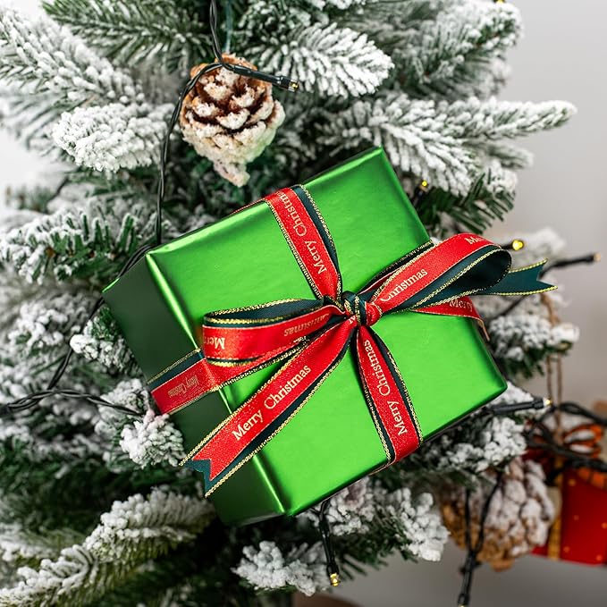 Garbendy Green Wrapping Paper - Solid Color Metallic Sparkle Paper Perfect for Father's Day, Birthday, Wedding, Baby Shower, Party - 17 Inch X 33 Feet