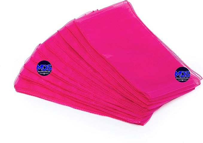 MDS Pack of 75 PCS Organza Chair Sashes Wider Dining Chair Bows Ribbon Tie Back for Wedding Party Birthday Bridal Shower Reception Event Banquet Home Chair Cover Decoration - Magenta