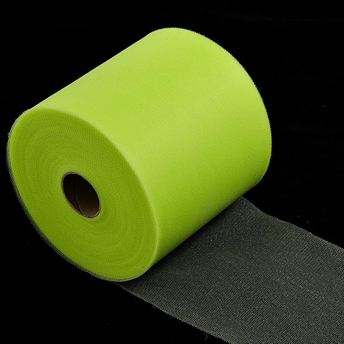 Tulle Fabric Roll, 6” by 200 Yards (600FT) Tulle Organza Fabric Spool for DIY Tutu Skirt Baby Shower Decor Wedding Backdrop Crafts Birthday Party Supplies(Autumn Green)
