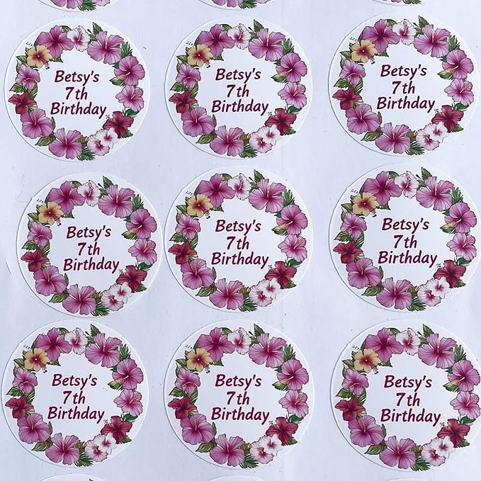 Premium Custom Stickers Labels - Personalized Stickers for Businesses Logo and Name. Birthday Pets and Label Product Boxes Wedding Favors Waterproof Labels (wreath 19, 2 inch)