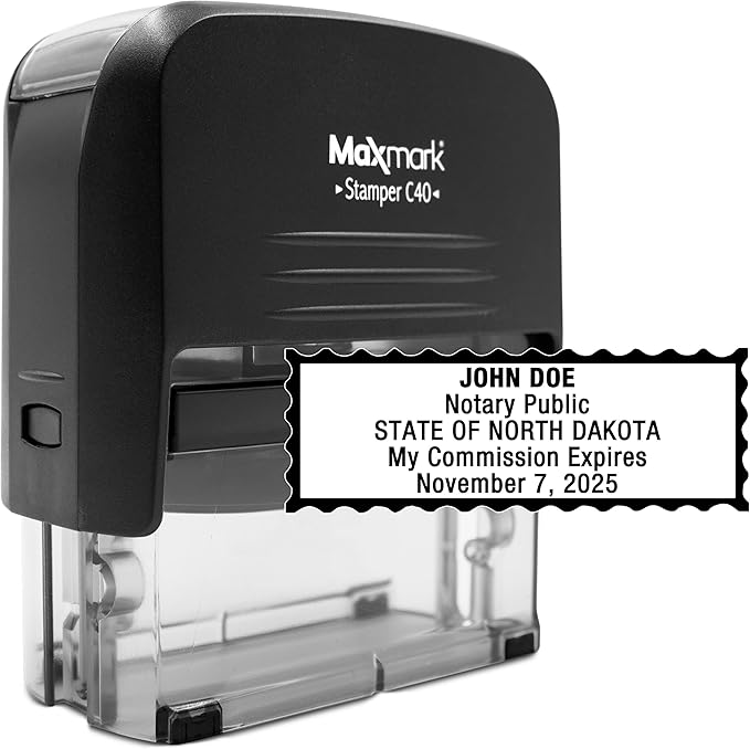 Notary Stamp for State of North Dakota- Self Inking Stamp, Customize Online