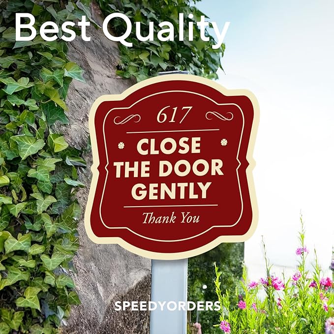 Custom Outdoor Aluminum Sign, Decorative Driveway Sign, Waterproof, 24x24 Red Brick Design