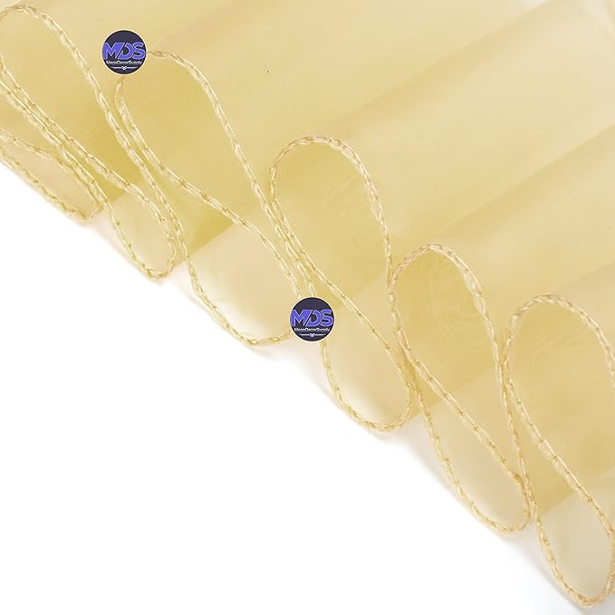 MDS Pack of 150 PCS Organza Chair Sashes Wider Dining Chair Bows Ribbon Tie Back for Wedding Party Birthday Bridal Shower Reception Event Banquet Home Chair Cover Decoration - Beige