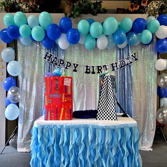 Iridescent Sequin Backdrop Curtains 2FTx8FT 4Panels Sparkly Photography Background Glitter Drapes for Wedding Birthday Party Decorations Bridal Baby Shower
